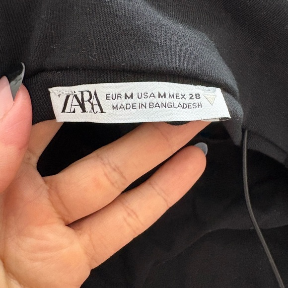 Zara Black Mini Dress with Spaghetti Straps - Picture 4 of 4